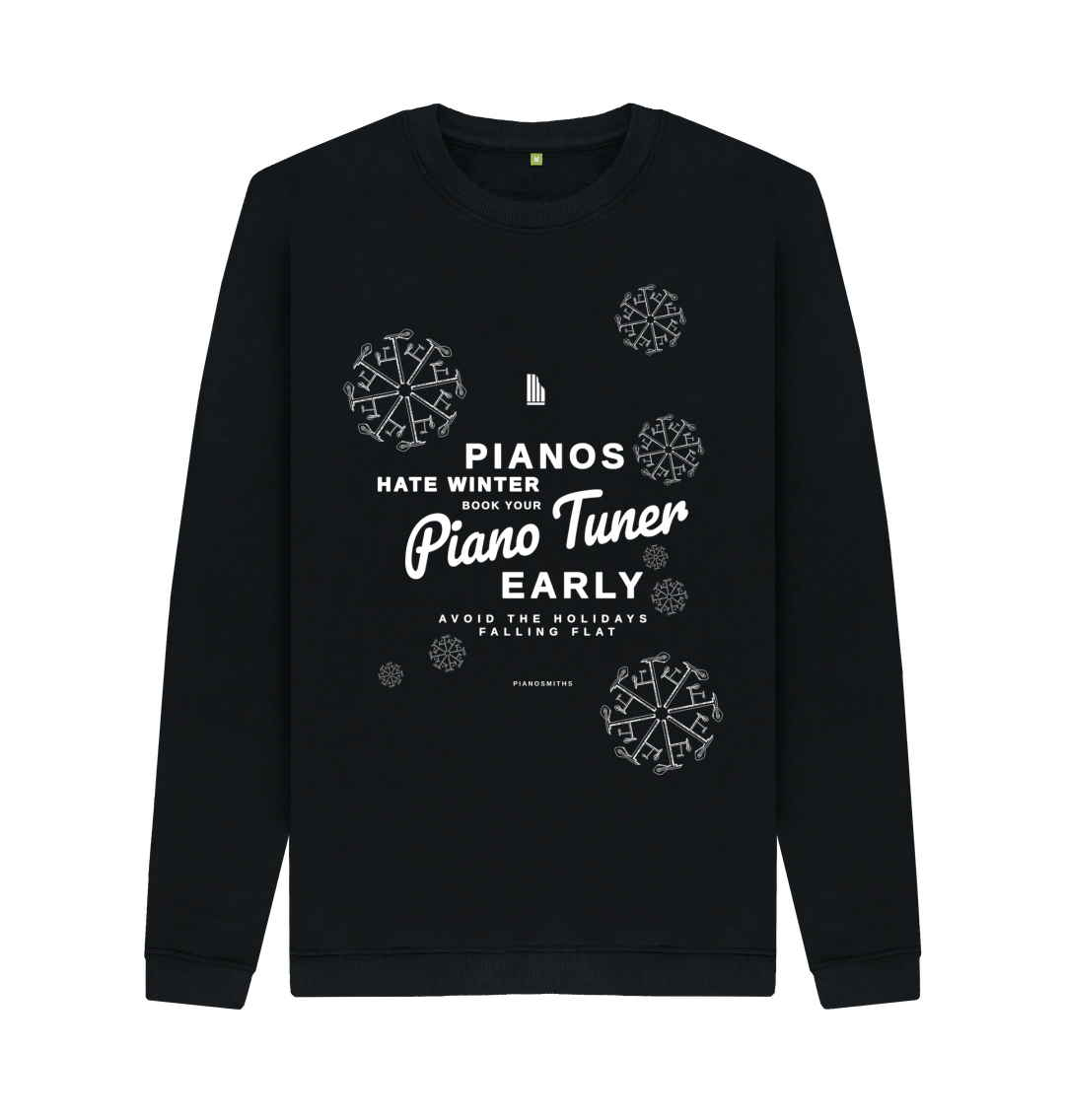 Black Printed Sweater Front