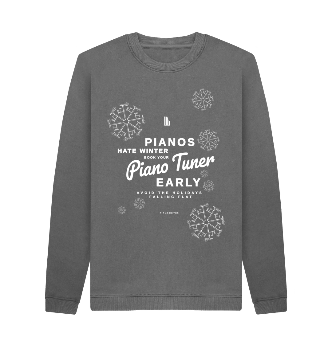 Slate Grey Printed Sweater Front